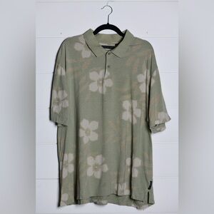 Natural Issue Floral Cotton Collared Shirt